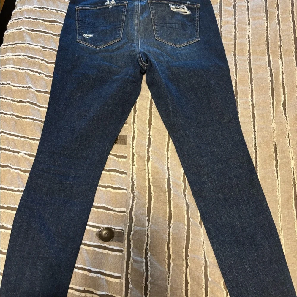 American Eagle Distressed Blue Jeans for Women Size 10 short - Picture 6 of 6
